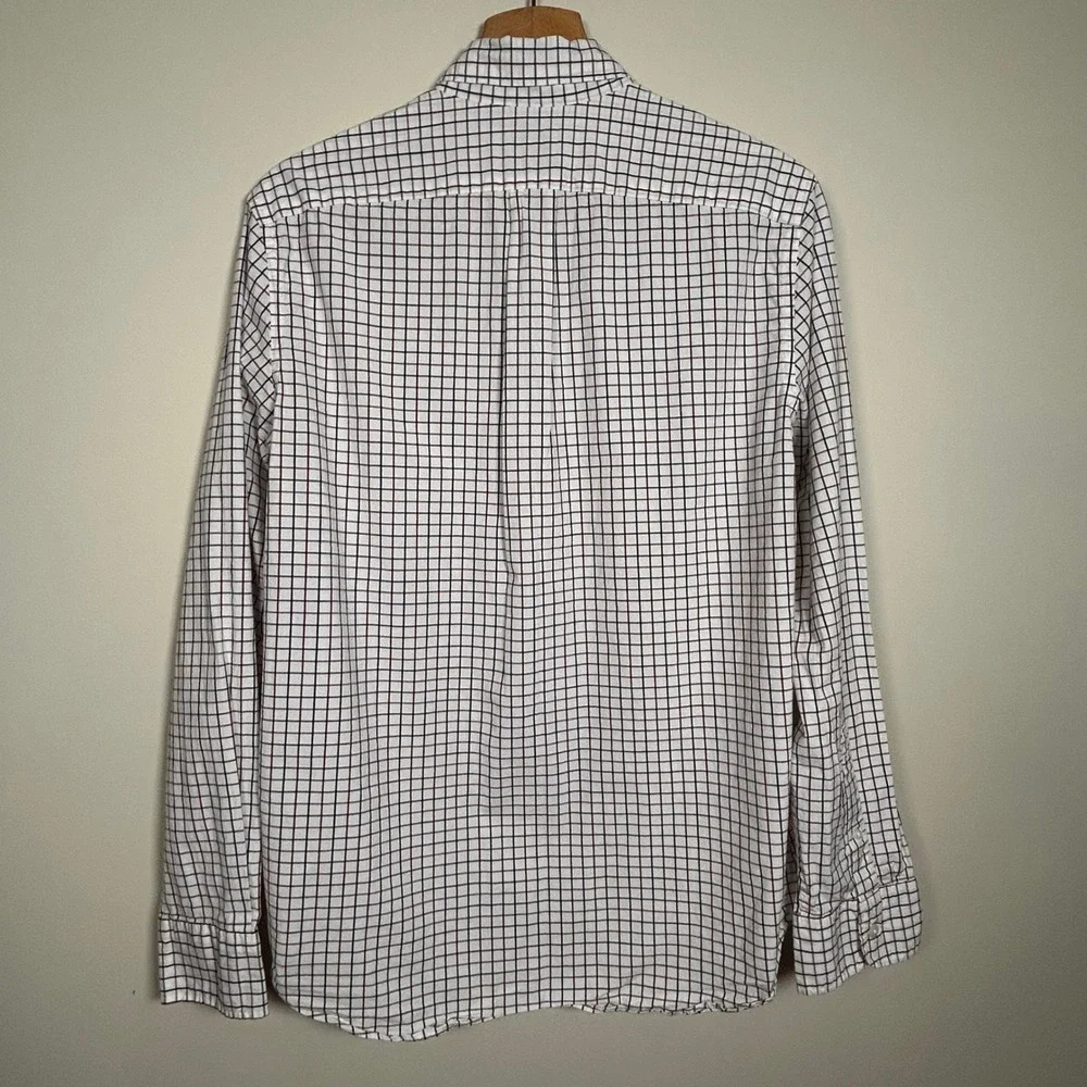 J‎ Crew Slim Fit Organic Cotton Stretch Button Down Shirt Mens Medium Checkered
